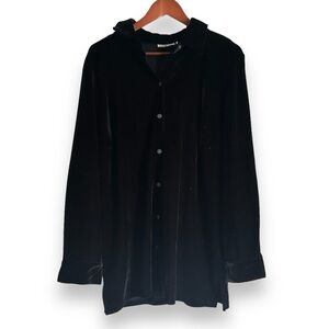 [Croft & Barrow] Velvet Black Button Shirt